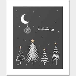 Christmas snow Posters and Art